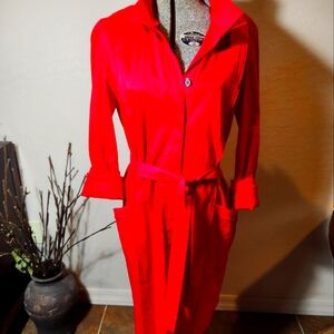 Elie Tahari Linen/Cotton Long Sleeved Dress Size 6